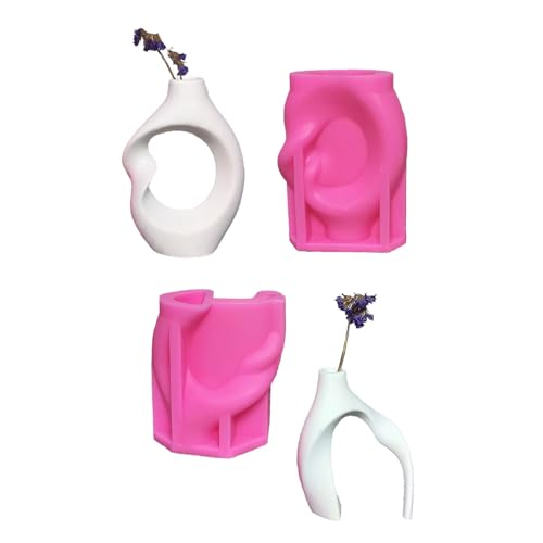 Set Von 2 Abstrakten Vase Silikonformen Pflanzerformen Home Decors Zement Crafting Formen Silikonskulpturformen Für Vase von MHADBKH