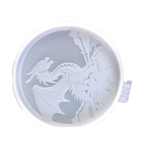 Silikon-Form mit Drachen-Motiv, glatte und flexible Epoxidharz-Formen für Untersetzer, Lieblingstassen-Matten Silikon-Form mit Drachen-Motiv, glatte und flexible Epoxidharz-Formen für Untersetzer, Lieblingstassen-Matten von MHADBKH