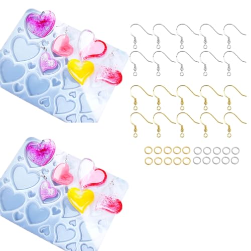 Silikonform Ohrringe Epoxidharz Form Herzform Ohrringe Gießform für Halskette Schlüsselanhänger Herstellung Silikonform Ohrringe Epoxidharz Form Herzform Ohrringe Gießform für Halskette Schlüsselanhänger Herstellung von MHADBKH