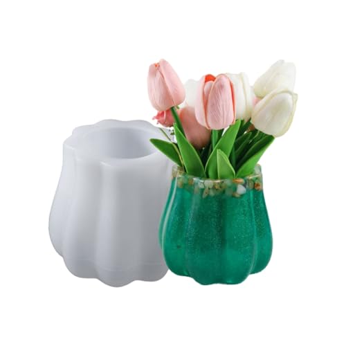 Silikonform für Blumentöpfe, Garten, Beton, Blumentopf, Kerzenhalter, Harz, Gießformen, handgefertigt von MHADBKH