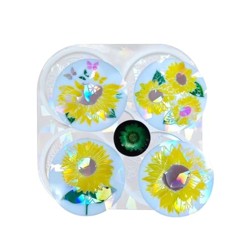 Silikonformen mit Blumenmuster, Epoxidharz-Formen für handgefertigte Tassenpads Silikonformen mit Blumenmuster, Epoxidharz-Formen für handgefertigte Tassenpads von MHADBKH