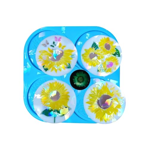 Silikonformen mit Blumenmuster, Epoxidharz-Formen für handgefertigte Tassenpads Silikonformen mit Blumenmuster, Epoxidharz-Formen für handgefertigte Tassenpads von MHADBKH