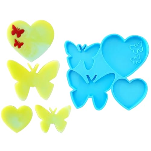 Vielseitiges Epoxidharz-Formen-Set, einzigartige Ohrringform, Herz-, Schmetterlings-Form, Silikonformen, Schmuckherstellungswerkzeug Vielseitiges Epoxidharz-Formen-Set, einzigartige Ohrringform, Herz-, Schmetterlings-Form, Silikonformen, Schmuckherstellungswerkzeug von MHADBKH