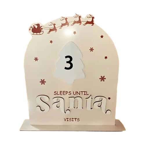 Weihnachts-Countdown-Kalender, Holz, Geschenk für Kinder, mit Faserplatte, für Hotels und Einkaufszentren, Dekoration von MHADBKH