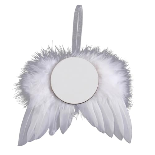 Weihnachtsbehang Dekoration Sublimationsdruck Weihnachtsbaum Anhänger Flügel Ornament Behänge Urlaub von MHADBKH