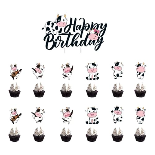 Kuh Cupcake Topper 25 Stück Alles Gute zum Geburtstag Cupcake Dekorationen für Baby Shower Kuh Bauernhof Tier Zoo Themen Kinder Jungen Mädchen Geburtstag Party Supplies Kuh Cupcake Topper 25 Stück Alles Gute zum Geburtstag Cupcake Dekorationen für Baby Shower Kuh Bauernhof Tier Zoo Themen Kinder Jungen Mädchen Geburtstag Party Supplies von MHDAMAI