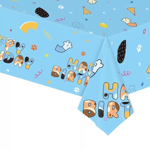 MHDAMAI Bluey Tischdecken,Bluey Party Tablecloth 108 * 180cm Cake Table Decoration Background Disposable Tablecloth für Junge Girls Birthday Party Decoration Accessories MHDAMAI Bluey Tischdecken,Bluey Party Tablecloth 108 * 180cm Cake Table Decoration Background Disposable Tablecloth für Junge Girls Birthday Party Decoration Accessories von MHDAMAI