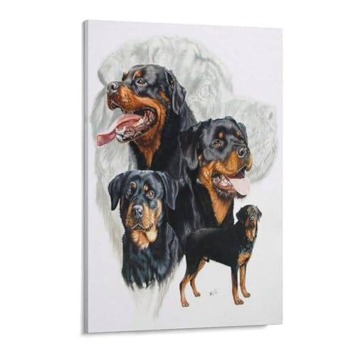 MHYBY 5D DIY Diamond Painting，Rottweiler，5D-Diamant-Malerei-Set, vollständiges Diamant-Stickerei-Malerei-Set zum Selbermachen, Stickerei, Kreuzstich für Zuhause, Wanddekoration（40x50cm）-320 von MHYBY