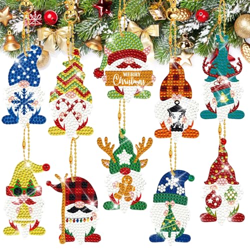 MHwan 10 Stück 5D Diamond Painting Weihnachten Anhänger, glänzend exquisit, Diamond Painting Adventskalender, Kann an Weihnachtsbäumen, Geschenkboxen, Grußkarten aufgehängt Werden MHwan 10 Stück 5D Diamond Painting Weihnachten Anhänger, glänzend exquisit, Diamond Painting Adventskalender, Kann an Weihnachtsbäumen, Geschenkboxen, Grußkarten aufgehängt Werden von MHwan