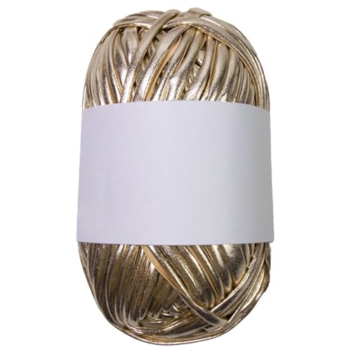 Metallisches T-Shirt-Garn, ideal für handgefertigte Stoffe und Taschen, kompatibel mit 6–10 mm Häkelnadeln und Lederstreifen Metallisches T-Shirt-Garn, ideal für handgefertigte Stoffe und Taschen, kompatibel mit 6–10 mm Häkelnadeln und Lederstreifen von MIADOSHINSE