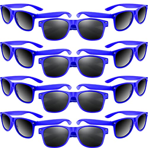 MIAHART 12er-Pack Kinder-Party-Sonnenbrillen, Bulk, Sommerparty, Retro-Brille für Jungen und Mädchen, Geburtstagsparty-Zubehör (Blue) von MIAHART