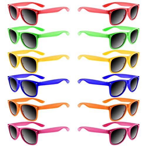 MIAHART 12er-Pack Kinder-Sonnenbrillen, Neonfarben, Partybrillen, Gefälligkeiten für Jungen und Mädchen, Sommer, Strand, Poolparty, Geburtstagsfeier, 6 Farben MIAHART 12er-Pack Kinder-Sonnenbrillen, Neonfarben, Partybrillen, Gefälligkeiten für Jungen und Mädchen, Sommer, Strand, Poolparty, Geburtstagsfeier, 6 Farben von MIAHART