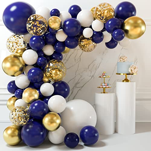 MIAHART 135 Stück Navy Blue Gold Balloons Garland Arch Kit 5 10 12 18 Zoll Royal Blue Gold Confetti White Balloons für Geburtstagsabschluss Babyparty Hochzeitsfeier Dekorationen MIAHART 135 Stück Navy Blue Gold Balloons Garland Arch Kit 5 10 12 18 Zoll Royal Blue Gold Confetti White Balloons für Geburtstagsabschluss Babyparty Hochzeitsfeier Dekorationen von MIAHART