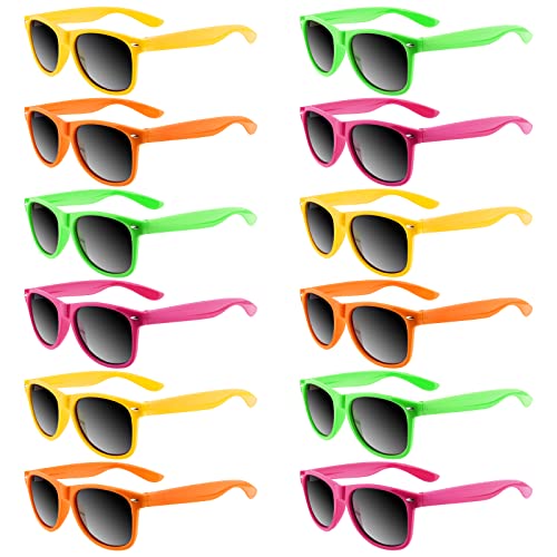 MIAHART 20 Packungen Kinder Sonnenbrillen Neonfarben Partygeschenke für Jungen und Mädchen Sommer Strand Pool Geburtstag Abschlussfeier Geschenke von MIAHART