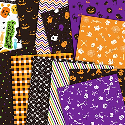 MIAHART 96-Blatt-Halloween-Musterpapier-Set, A5-Größe, dekoratives Bastelpapier, Origami-Papier für die Kartenherstellung, Scrapbook, 12 Designs MIAHART 96-Blatt-Halloween-Musterpapier-Set, A5-Größe, dekoratives Bastelpapier, Origami-Papier für die Kartenherstellung, Scrapbook, 12 Designs von MIAHART
