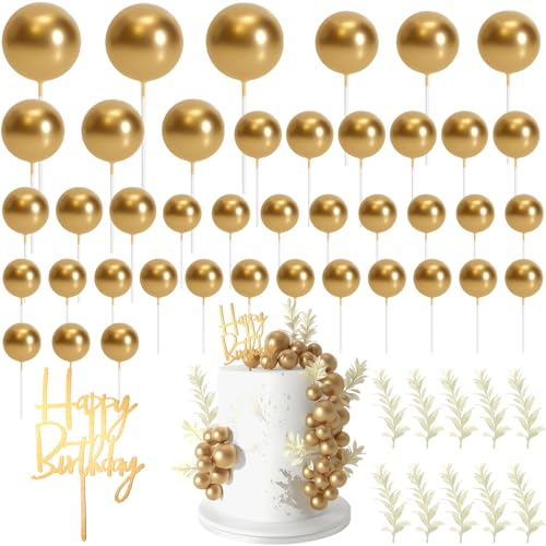 MIAHART Ball-Kuchenaufsatz, Luftballons, Cupcake-Aufsatz, Ball-Kucheneinsatz, Hochzeit Partyzubehör (Gold) von MIAHART