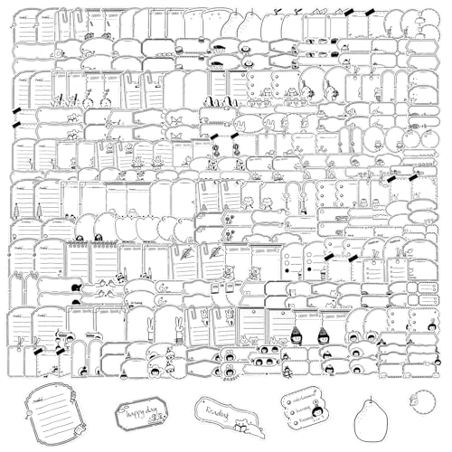 300PCS Haftnotizen, Memo Aufkleber, leere Aufkleber für DIY Scrapbooking, Planer Tagebuch, Fotoalbum, Notizbuch Dekoration 300PCS Haftnotizen, Memo Aufkleber, leere Aufkleber für DIY Scrapbooking, Planer Tagebuch, Fotoalbum, Notizbuch Dekoration von MIANRUII