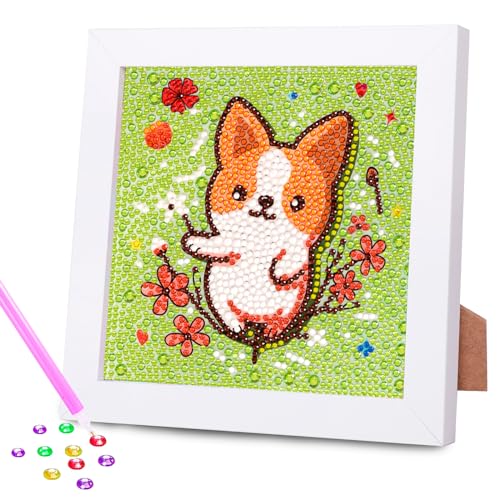 5D DIY Diamond Painting Kinder Mit Holzrahmen,Cartoon Dog Diamond Painting Set Full Mosaikherstellung für Kinder Mädchen,Erwachsene,Diamant Painting Bilder Arts Craft für Home Wand Decor18x18 cm 5D DIY Diamond Painting Kinder Mit Holzrahmen,Cartoon Dog Diamond Painting Set Full Mosaikherstellung für Kinder Mädchen,Erwachsene,Diamant Painting Bilder Arts Craft für Home Wand Decor18x18 cm von MIANRUII