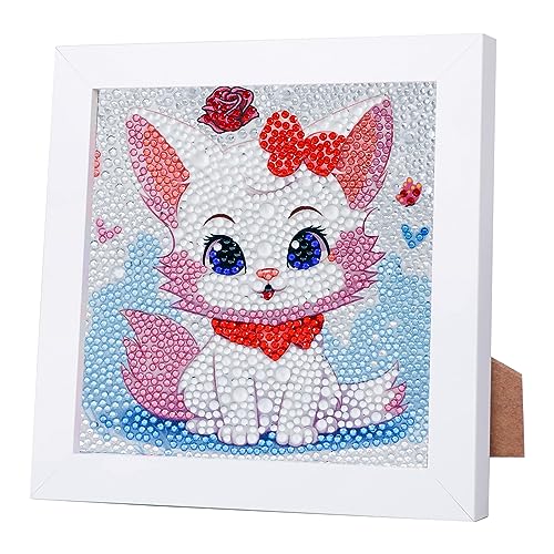 5D DIY Diamond Painting Kinder Mit Holzrahmen,Katze Diamond Painting Set Full Mosaikherstellung für Kinder Mädchen, Erwachsene, Diamant Painting Bilder Arts Craft für Home Wand Decor 18x18 cm 5D DIY Diamond Painting Kinder Mit Holzrahmen,Katze Diamond Painting Set Full Mosaikherstellung für Kinder Mädchen, Erwachsene, Diamant Painting Bilder Arts Craft für Home Wand Decor 18x18 cm von MIANRUII