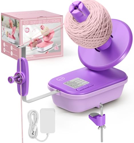 MIAOKE Garnwickler zum Stricken, Wollwickler, einfach einzurichten und zu verwenden, stabil, Garnwickler mit Metallgriff, praktischer Knäuelwickler für Garn auf dem Tisch, Wolle-Lila MIAOKE Garnwickler zum Stricken, Wollwickler, einfach einzurichten und zu verwenden, stabil, Garnwickler mit Metallgriff, praktischer Knäuelwickler für Garn auf dem Tisch, Wolle-Lila von MIAOKE