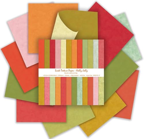 Scrapbooking Papier 24 Blatt/12 Designs, Doppelseitiges Weihnachtstheme Designpapier, Bastelpapier Dekorpapier Decoupage Papier Block für DIY Geschenke ﻿Karte Herstellung (B, 30.5 x 30.5 cm) von MIATTCLD