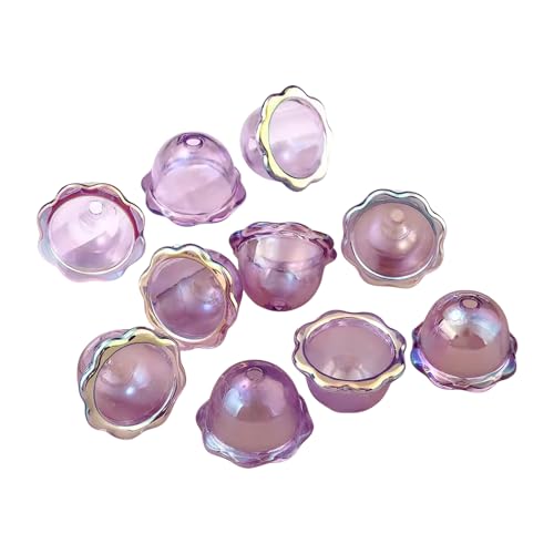 MICFENY 10 Stück Stilvolle Windglocken Anhänger Charm Acryl Blume Perlenkappen Charm für Ohrringe Halskette Anhänger Basteln MICFENY 10 Stück Stilvolle Windglocken Anhänger Charm Acryl Blume Perlenkappen Charm für Ohrringe Halskette Anhänger Basteln von MICFENY