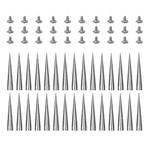 MICFENY 30 Stück große Metall-Baum-Spikes, Schraubverschluss, Nieten für Punk, Mode-Accessoires, kreative Projekte, Lederhandwerksnägel MICFENY 30 Stück große Metall-Baum-Spikes, Schraubverschluss, Nieten für Punk, Mode-Accessoires, kreative Projekte, Lederhandwerksnägel von MICFENY