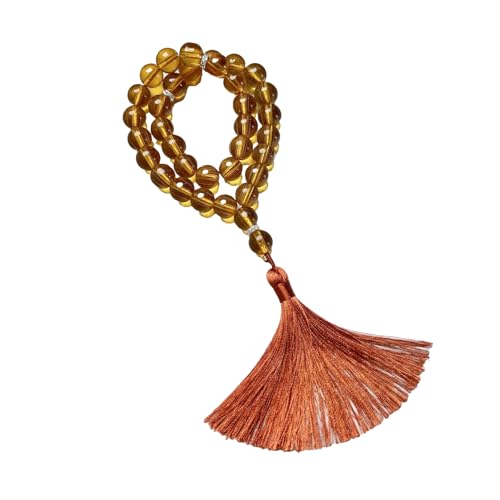 MICFENY Glasperlen Armband Rosenkranz Perlen und Fransenanhänger für Gebetsmeditationen Elegante Glaskörner Rosenkranz Perlen von MICFENY