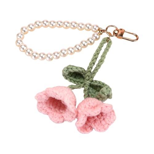 MICFENY Künstlerischer Schlüsselanhänger mit Häkelblumen, handgefertigt, gestrickt, weiche Garnstruktur zum Dekorieren von Taschen und Schlüsseln MICFENY Künstlerischer Schlüsselanhänger mit Häkelblumen, handgefertigt, gestrickt, weiche Garnstruktur zum Dekorieren von Taschen und Schlüsseln von MICFENY