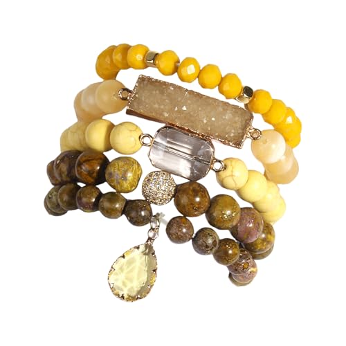 MICFENY Naturstein-Armband, verstellbar, Perlen, Armbänder zur Verbesserung von Frieden und Disziplin für ein anspruchsvolles Outfit MICFENY Naturstein-Armband, verstellbar, Perlen, Armbänder zur Verbesserung von Frieden und Disziplin für ein anspruchsvolles Outfit von MICFENY