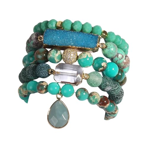 MICFENY Naturstein-Armband, verstellbar, Perlen, Armbänder zur Verbesserung von Frieden und Disziplin für ein anspruchsvolles Outfit MICFENY Naturstein-Armband, verstellbar, Perlen, Armbänder zur Verbesserung von Frieden und Disziplin für ein anspruchsvolles Outfit von MICFENY