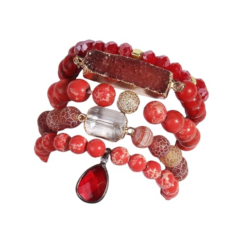 MICFENY Naturstein-Armband, verstellbar, Perlen, Armbänder zur Verbesserung von Frieden und Disziplin für ein anspruchsvolles Outfit MICFENY Naturstein-Armband, verstellbar, Perlen, Armbänder zur Verbesserung von Frieden und Disziplin für ein anspruchsvolles Outfit von MICFENY