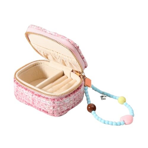 MICFENY Reisefreundlicher Schmuck-Organizer, elegante Schmuck-Aufbewahrungsbox aus nachhaltigem Jute-Stoff für Damen MICFENY Reisefreundlicher Schmuck-Organizer, elegante Schmuck-Aufbewahrungsbox aus nachhaltigem Jute-Stoff für Damen von MICFENY