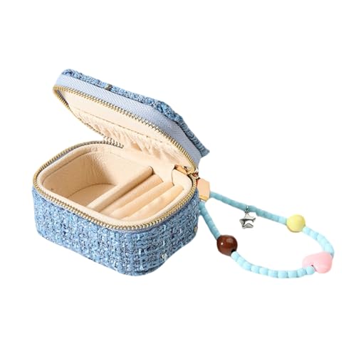 MICFENY Reisefreundlicher Schmuck-Organizer, elegante Schmuck-Aufbewahrungsbox aus nachhaltigem Jute-Stoff für Damen MICFENY Reisefreundlicher Schmuck-Organizer, elegante Schmuck-Aufbewahrungsbox aus nachhaltigem Jute-Stoff für Damen von MICFENY