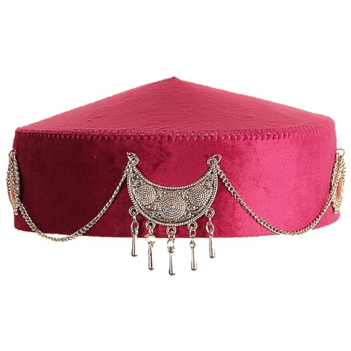 MICFENY Traditioneller kasachischer Hut mit eleganten Fransen für kulturelle Veranstaltungen und den Alltag, atmungsaktives Polyester, ethnische Kopfbedeckung MICFENY Traditioneller kasachischer Hut mit eleganten Fransen für kulturelle Veranstaltungen und den Alltag, atmungsaktives Polyester, ethnische Kopfbedeckung von MICFENY