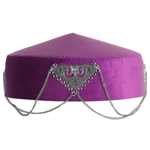 MICFENY Traditioneller kasachischer Hut mit eleganten Fransen für kulturelle Veranstaltungen und den Alltag, atmungsaktives Polyester, ethnische Kopfbedeckung MICFENY Traditioneller kasachischer Hut mit eleganten Fransen für kulturelle Veranstaltungen und den Alltag, atmungsaktives Polyester, ethnische Kopfbedeckung von MICFENY