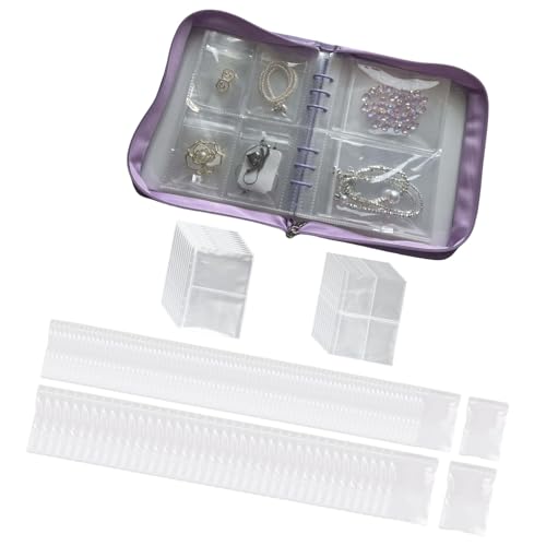 MICFENY Tragbares Schmuck-Aufbewahrungsbuch mit transparenten Taschen für Reisen, Halsketten, Ohrringe, Ringe, Armbänder, Organizer, Schmuckbinder MICFENY Tragbares Schmuck-Aufbewahrungsbuch mit transparenten Taschen für Reisen, Halsketten, Ohrringe, Ringe, Armbänder, Organizer, Schmuckbinder von MICFENY
