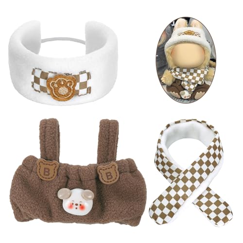 Kleidung für 17cm Plüsch, Niedliche Bekleidung Zubehör für Bubu Puppen, 17 cm Puppenkleidung DIY Outfit, Bubu Klamotten für Kinder Geschenke (Puppen Nicht Enthalten) von MICHIHOMIE