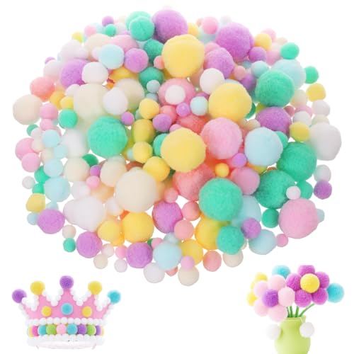 MICHIHOMIE 325 Stück Pompons zum Basteln, 5 Größen 1-3cm Bunt Mini Pom Poms, Filzkugeln Bunt für Ostern Weihnachten, Lustige DIY Kreative Handwerk Pompoms für Kinder und Erwachsene MICHIHOMIE 325 Stück Pompons zum Basteln, 5 Größen 1-3cm Bunt Mini Pom Poms, Filzkugeln Bunt für Ostern Weihnachten, Lustige DIY Kreative Handwerk Pompoms für Kinder und Erwachsene von MICHIHOMIE