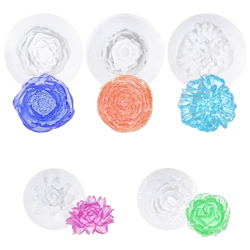 MICHIHOMIE 5 Stück Kerzen Silikonform Blumen, 3D Silicone Kerzenform, Rosen Nelke Pfingstrose Silikonformen Gießformen für Schokolade, Süßigkeit, Kuchen Dekoration, DIY Herstellung MICHIHOMIE 5 Stück Kerzen Silikonform Blumen, 3D Silicone Kerzenform, Rosen Nelke Pfingstrose Silikonformen Gießformen für Schokolade, Süßigkeit, Kuchen Dekoration, DIY Herstellung von MICHIHOMIE