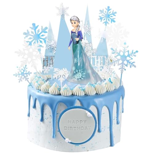 Anime Tortenfigur Eiskönigin Tortendeko Kuchen Deko Prinzessinnen Tortendeko Schneeflocke Happy Birthday Kuchen Topper Muffin Deko Torte für Geburtstag,Hochzeit, Weihnachten-a Anime Tortenfigur Eiskönigin Tortendeko Kuchen Deko Prinzessinnen Tortendeko Schneeflocke Happy Birthday Kuchen Topper Muffin Deko Torte für Geburtstag,Hochzeit, Weihnachten-a von MIFKLMV