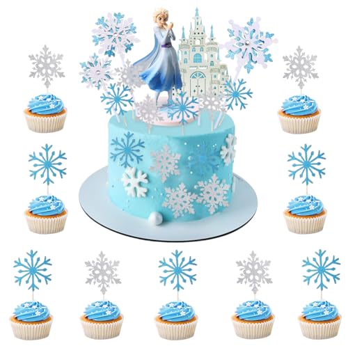 Anime Tortenfigur Eiskönigin Tortendeko Kuchen Deko Prinzessinnen Tortendeko Schneeflocke Happy Birthday Kuchen Topper Muffin Deko Torte für Geburtstag,Hochzeit, Weihnachten-d Anime Tortenfigur Eiskönigin Tortendeko Kuchen Deko Prinzessinnen Tortendeko Schneeflocke Happy Birthday Kuchen Topper Muffin Deko Torte für Geburtstag,Hochzeit, Weihnachten-d von MIFKLMV