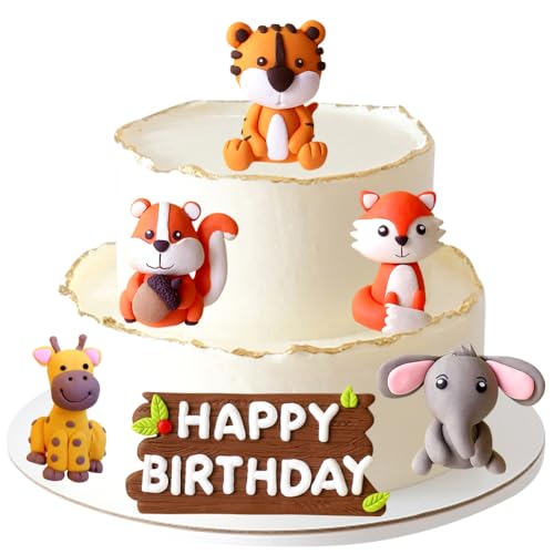 MIFKLMV Tierische Kuchendekorationen, 6Pcs Kuchendekorationen, Tierische Cupcake Dekorationen, Geburtstagskuchen Einsätze, Kindergeburtstag Party Dekorationen, Baby, Kinder Party Dekoration Zubehör MIFKLMV Tierische Kuchendekorationen, 6Pcs Kuchendekorationen, Tierische Cupcake Dekorationen, Geburtstagskuchen Einsätze, Kindergeburtstag Party Dekorationen, Baby, Kinder Party Dekoration Zubehör von MIFKLMV