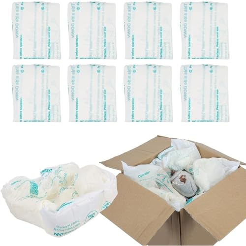 MIGEDY Schaumstoffbeutel for den Versand, 8 Stück praktische Schaumstoff-Verpackungsbeutel aus expandierendem Schaumstoff, schnell expandierender Schaumstoff for sofortigen Verpacken von MIGEDY