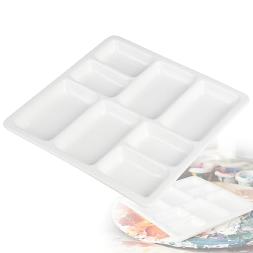 MIGUBIGU Keramik Palette Quadratische Weiße 8 Muldens, Keramik Künstler, Keramisches Mischtablett, Aquarellpalette Acryl Ölgemälde 18,5cm MIGUBIGU Keramik Palette Quadratische Weiße 8 Muldens, Keramik Künstler, Keramisches Mischtablett, Aquarellpalette Acryl Ölgemälde 18,5cm von MIGUBIGU