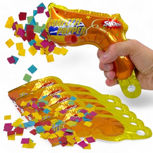 MIJOMA Konfetti Shooter Set 12er oder 24er – Konfettikanone Papierkonfetti für Hochzeit, Geburtstag, Karneval, Silvester, Partys, leicht und sicher, bunte Überraschung! (12) von MIJOMA