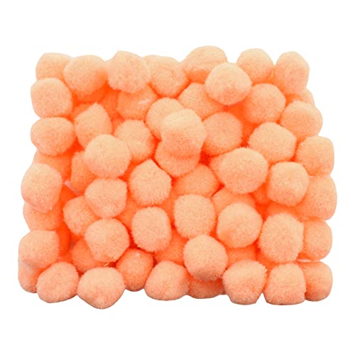 MIJOMA Set 100 Stück Pompoms Schneebälle Tischdekoration Geburtstagsdeko Mini-Puschel Stoffbälle zum Basteln DIY (Ø 3 cm, apricot) von MIJOMA