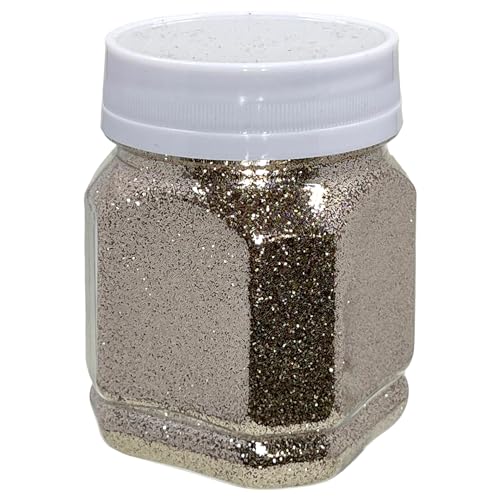 Schimmernder Glitzerpuder Glitzer-Pulver zum Basteln und Verzieren von Karten, hohe Reflexion, bunter Glitter für Kunsthandwerk Wandgestaltung Dekorationen (champagner, 115g) von MIJOMA