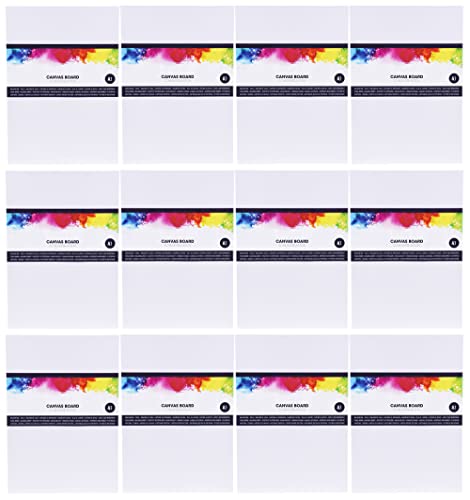 Set Malkarton Leinwand-Brett Canvas Board für Ölfarben, Acrylfarben, zum Skizzieren und Zeichnen Künstlerbedarf, säurefrei (297 x 420 mm - DIN A3, 12) von MIJOMA