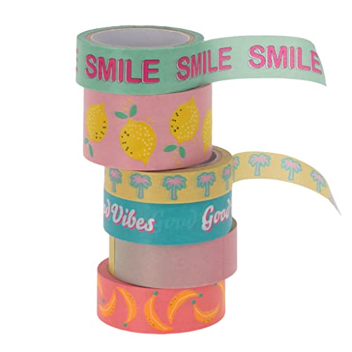 Washi Tape Set Masking Tape Deko-Klebeband für DIY Art Crafts Basteln Bullet Journals Planner, 6 Rollen à 5m in verschiedene Breiten Washi Tape Set Masking Tape Deko-Klebeband für DIY Art Crafts Basteln Bullet Journals Planner, 6 Rollen à 5m in verschiedene Breiten von MIJOMA